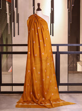 Royal Fashion Embroidered Woolen Shawls - RF25SH W623-P30 Mustard